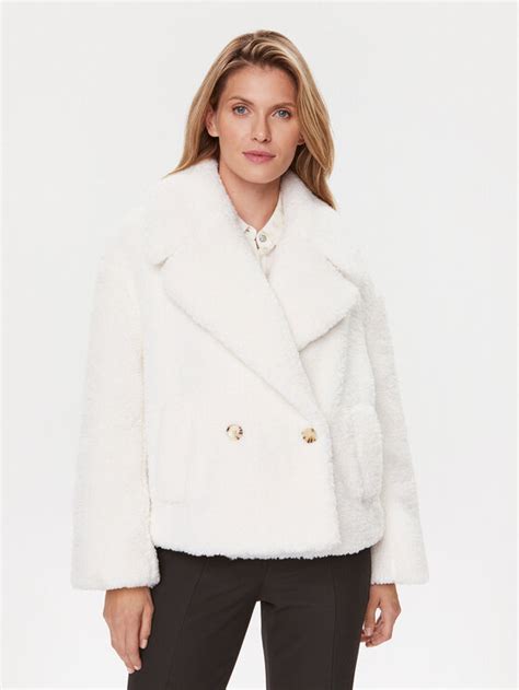 Cappotto in shearling bianco 